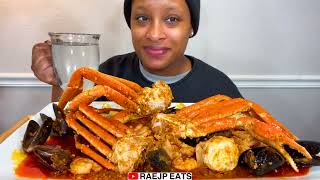 Seafood Boil Snow Crab Shrimp Mussels Eggs Spicy Seafood Mukbang Asmr Eating Show 먹방 Eating Sounds