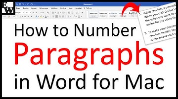 How to Number Paragraphs in Word for Mac