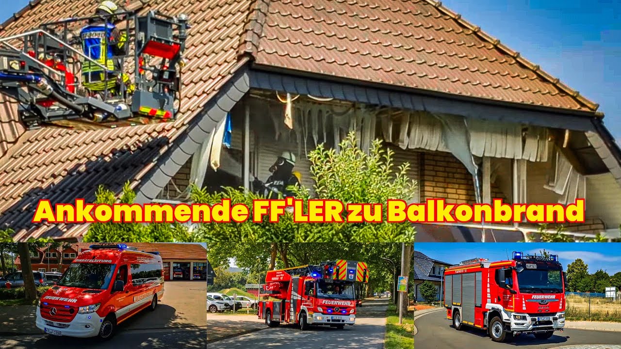 [Ankommende FF'ler/Balkonbrand] Einsatz für die Freiwillige Feuerwehr Bad Essen-Eielstädt-Wittlage