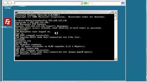 ACCEDER SERVIDOR FTP MEDIANTE LINEA DE COMANDO