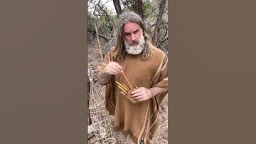 Primitive Camp Setup #survival #primitiveskills #caveman #camping