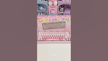 yunzii b68 keyboard unboxing 🎨💕#keyboard#kawaii#yunzii#asmr#kpop#sanrio#hellokitty#asmr#fyp#shorts