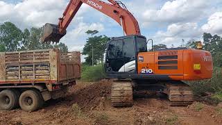 รีวิว 6G HITACHI ZX200 -SE 6BG1 งานขยายถนน ชมไป บ่นไป excavator ep.9601