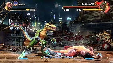 Killer Instinct Riptor vs Riptor epic match Double K.O