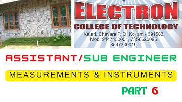 ASSISTANT ENGINEER /SUB ENGINEER KSEB MESUREMENTS AND INSTRUMENTS PART 6