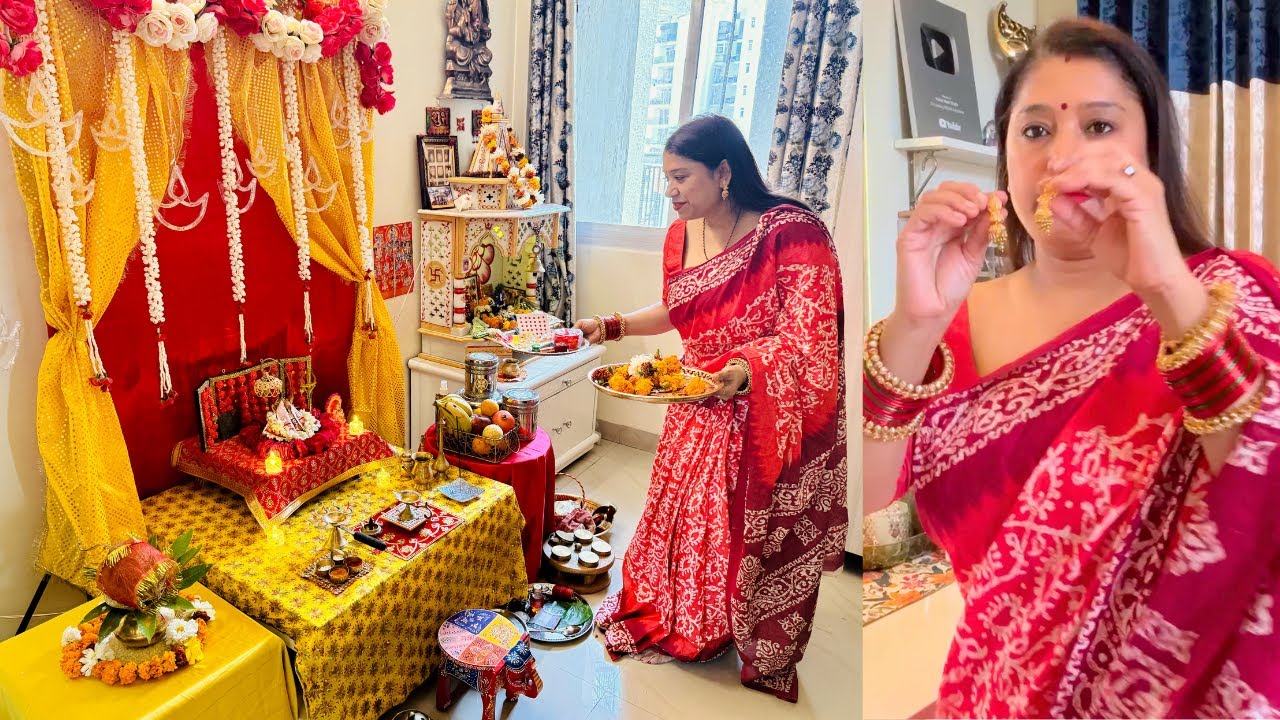 Navratri Special🙏First Vrat Aur Pooja 🌺 Ma ki Aakhri Nishani Dekhkar Aankh Say Aansu Chalak Aaye