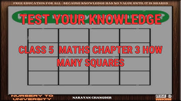 CLASS 5  MATHS CHAPTER 3 HOW MANY SQUARES