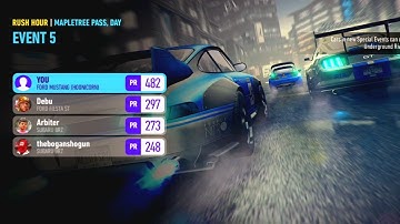 NFS No Limits Racing with Ford Mustang (Hoonicorn) Rush Hour competition against Debu and Arbiter