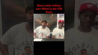Marco picks Indiana to defeat Miami #cfbpredictions #indianahoosiers #miamiuniversity #cfbprediction