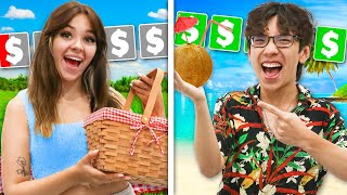 $100 Vs $10,000 VACATION Challenge!