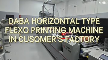 DABA 470mm Adhesive Label Horizontal Inline Flexo Printing Machine With Delam-Relam Function