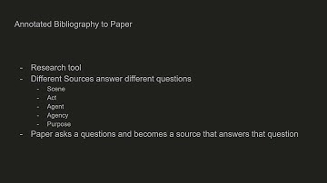 ENG2 - Outline, Annotated Bib to Paper