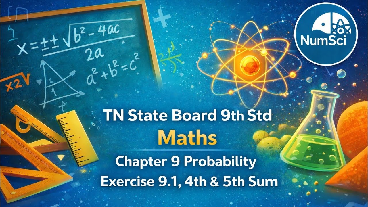 Tn 9th Maths Chapter 9 Probability Exercise 9.1,4th Sum and 5th Sum 