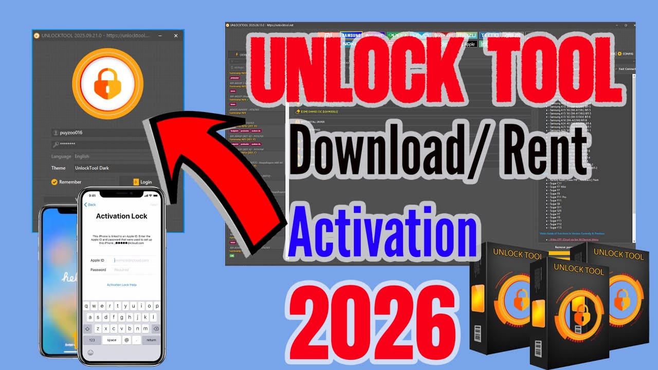How to Download Unlock Tool, Rent Unlock, Activate Unlock & Bypass iCloud Activation Lock To Owner.