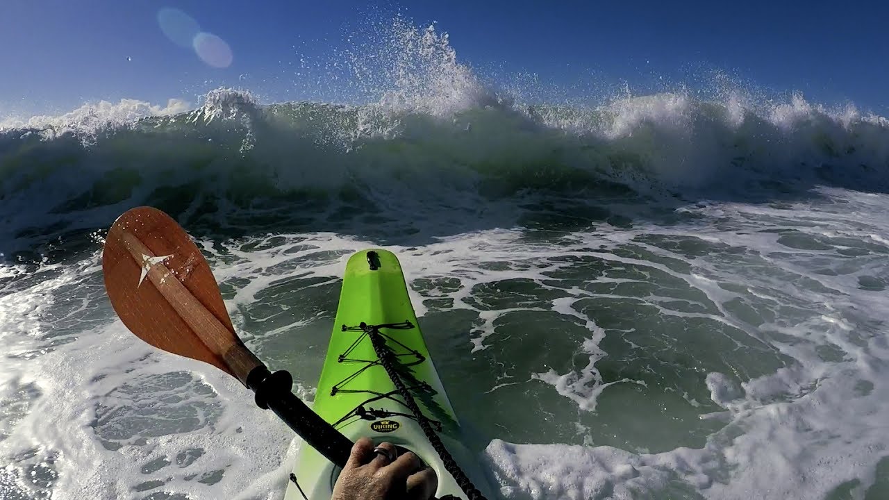 Kayak surf practice session Viking kayaks Oxygen 570 ski YouTube