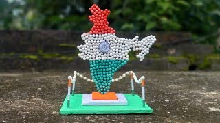 how to make india 🇮🇳 map best design handmade | republic day craft ideas 💡 | india 🇮🇳 map project 