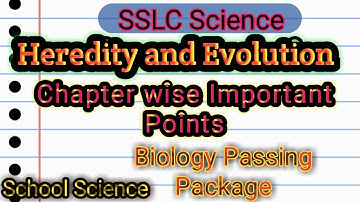 SSLC Science | Heredity and Evolution | Passing Package Important Questions Answers | English Medium