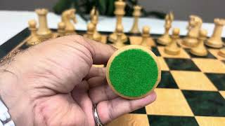 Tristan Series Luxury Staunton Chess Pieces in Ebony wood: King Size 4.4
To buy this chess set please visit:
https://bit.ly/3YwDkMt
High quality historically-inspired hand carved chess pieces demand strict attention to details.
Proprietary seasoned ultra-premium wood.
And fine, precise craftsmanship that conveys every nuance of the original works.
Features found in every authentic chess set designed and created by Master Craftsman Mandeep Saggu
and his world-renowned Saggu Studio.
Simply, Tristan provides it all. Tristan Series Luxury Staunton Chess Pieces in Ebony wood: King Size 4.4