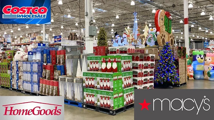 COSTCO MACY'S HOMEGOODS CHRISTMAS DECORATIONS TREES DECOR SHOP WITH ME SHOPPING STORE WALK THROUGH