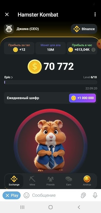 Хамстер Комбат шифр на сегодня ТОН #hamsterkombat #live #комбо #hindi ...