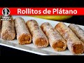 ROLLITOS DE PLATANO 🍌para el Postre o Desayuno | #VickyRecetaFacil