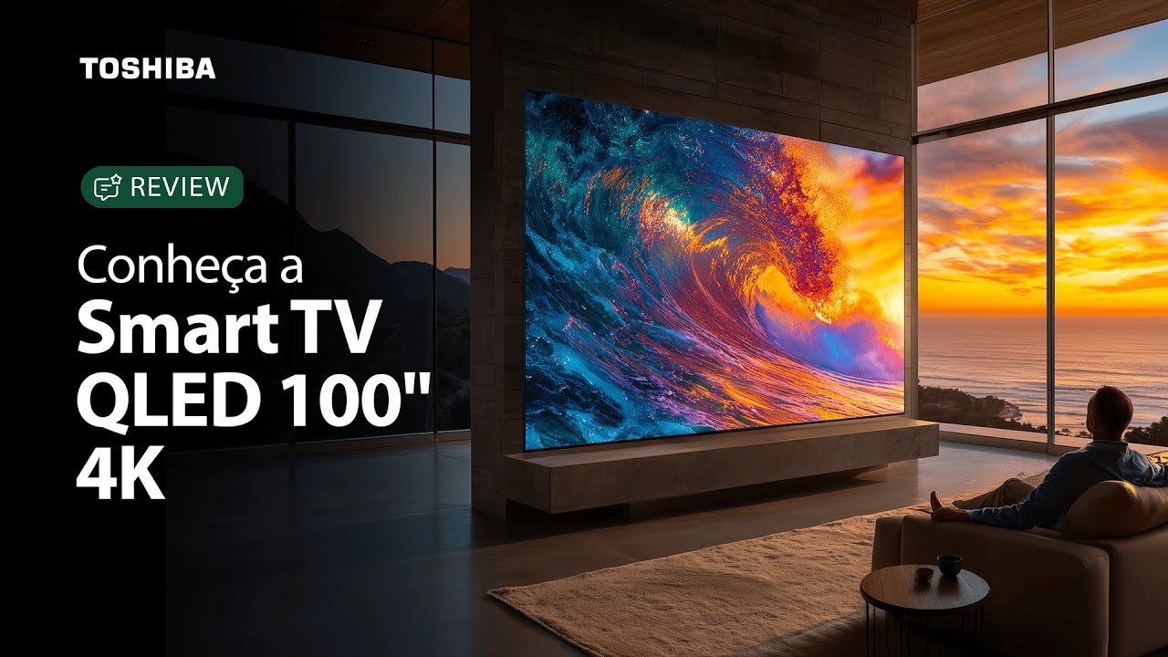 Smart TV QLED 100 4K UHD Toshiba Display 4K UHD Google TV - Multi
