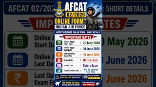 Indian Air Force AFCAT 02/2026 Bharti ✅ 142 Posts | Age Limit, Fees &amp; Exam #indianairforce #afcat