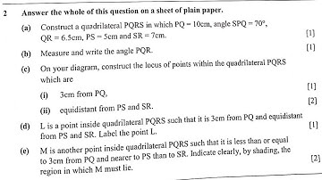 Mathematics Paper 2 GCE 2024 || Construction and Loci #2024GCE