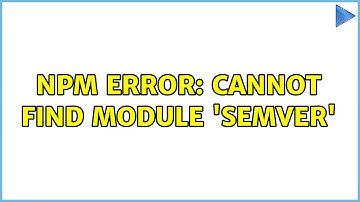 npm Error: Cannot find module 