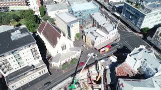 Latest Drone footage CRL Karanga a Hape Station (Karangahape) Construction