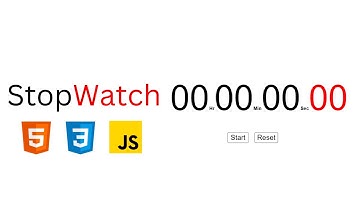 Stopwatch Project in JavaScript in Hindi/Urdu