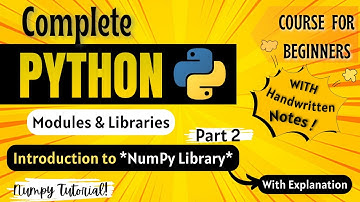 *Introduction to NumPy with Examples* | Part 2 | Python Full course for Beginners