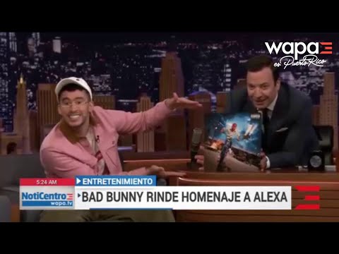 Vídeo: Bad Bunny Presta Homenagem A Alexa No Programa De Jimmy Fallon