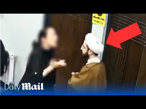 Brave Iranian woman confronts cleric who tried to report her for not wearing a veil
