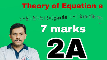 #Theory of Equations# maths-2A 7 marks# Valmiki maths academy||