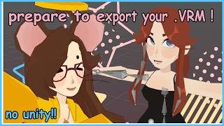 preparing to export with the vrm blender add on (no unity!!)