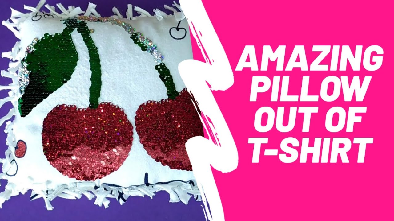 DIY PILLOW OUT OF TSHIRT HOME DECOR HOW TO TUTORIAL YouTube