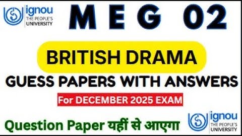 IGNOU MEG 02 GUESS PAPERS FOR DEC 2025 EXAMS | MEG 02 IMPORTANT QUESTIONS FOR DEC 2025 EXAM #meg02