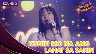 MC Mateo wows the crowd with her rendition of  Kunin Mo Na Ang Lahat Sa Akin | Tanghalan ng Kampeon