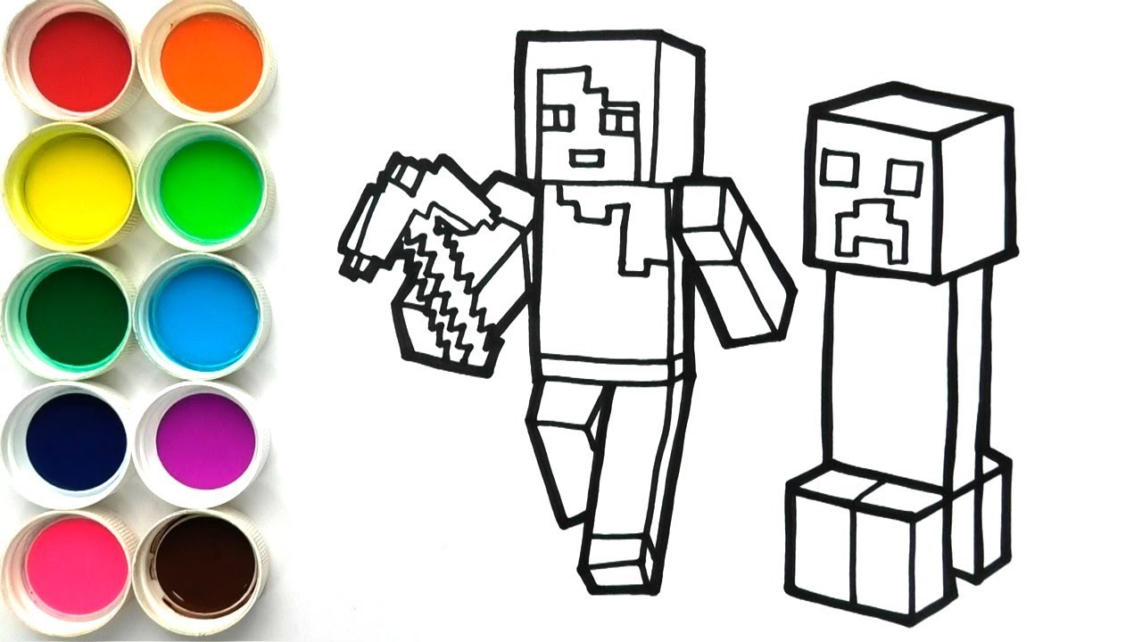 Como Dibujar y Colorear MINECRAFT de Arco Iris How To DrawMInecraft Learn  Colors FunKeep7 - thptnganamst.edu.vn