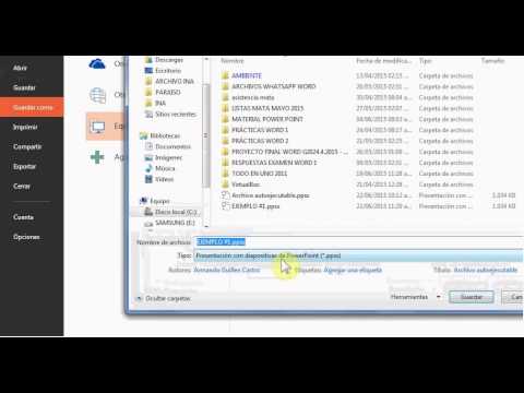 Video: Cómo Hacer Y Guardar Una Presentación De Diapositivas