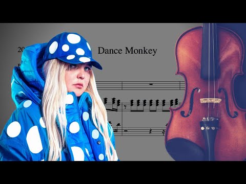 Dance Monkey, Partitura com Notas para Flauta Doce, Violino + Playback no  Piano