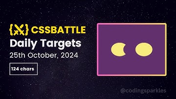 CSS Battle Daily Targets Solution | October 25, 2024 | #html #css #cssbattle