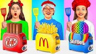 Me vs. Grandma Cooking Challenge! Secret and Fun Cake Decorating Tricks by MEGA GAME screenshot 4