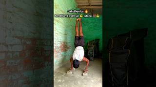 calisthenics handstand push up tutorial 💯💪 #calisthenics #trending #trend #tutorial #motivation