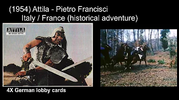 Italian historical, peplum and adventure movies: 1954-1955 ('Attila', 'Theodora, Slave Empress')