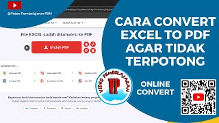 Cara convert excel to pdf agar tidak terpotong di i love pdf | Video Pembelajaran Unik