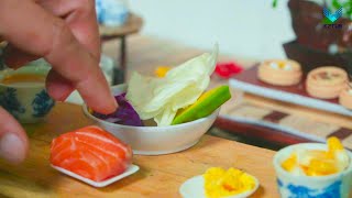 How to Cook Caḃbage Salmon Salad | Glazed Salmon Salad Recipe | Miniature Food