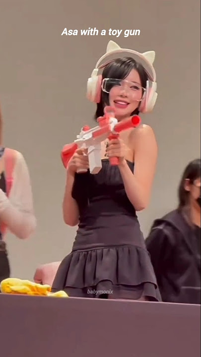 Asa at Ktown4u with toy gun #babymonster #asa #ktown4u #fypシ #shorts