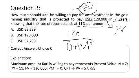 2020/21 CFA® Level 1 - Quantitative Methods - Time Value of Money -  5 MCQ with Explanation